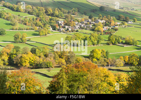 Appletreewick village de Wharfedale, les Vallées du Yorkshire, Angleterre. Banque D'Images