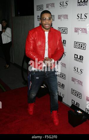 Las Vegas, NV, USA. 29Th sep 2015. Nelly aux arrivées pour 16e magazine DUB Partie SEMA, sétaire verte Nightclub a SLS Las Vegas, Las Vegas, NV, le 3 novembre 2015. Credit : James Atoa/Everett Collection/Alamy Live News Banque D'Images