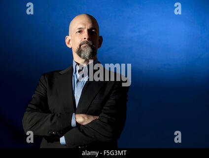 Un portrait de Neal Stephenson au cours de l'Edinburgh International Book Festival 2012 à Charlotte Square Gardens Pic par Pako Mer Banque D'Images