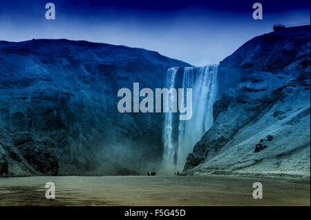 L'Islande nature paysage cascade Banque D'Images