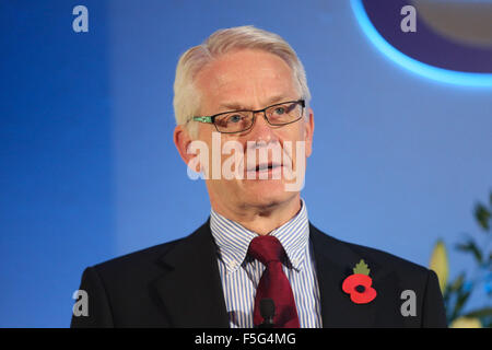 Andrew Joret, président du Conseil de l'industrie des oeufs britannique (BEIC). Banque D'Images