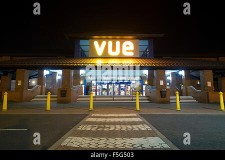 Cinéma Vue enttrance de nuit Banque D'Images