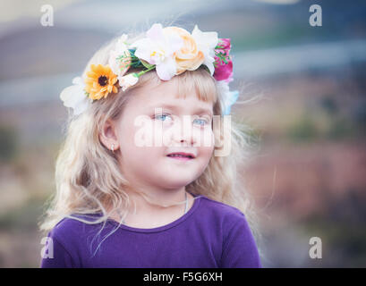 Portrait of a cute little girl 5 ans Banque D'Images