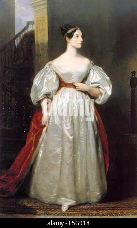 ADA LOVELACE (1815-1852) mathématicien anglais dans la peinture de 1836 par Margaret Carpenter Banque D'Images