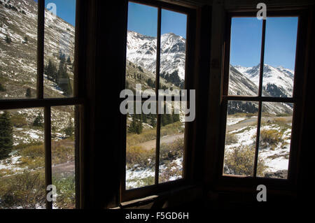 Animas Forks ville fantôme au Colorado Banque D'Images