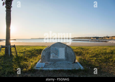 Mémorial de sondage par Tadataka Ino à Byobugaura,Choshi Choshi,Marina Beach City, préfecture de Chiba, Japon Banque D'Images