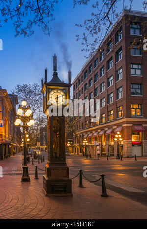 L'horloge à vapeur de Gastown, Vancouver, British Columbia, Canada Banque D'Images