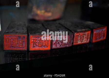 Timbres en caoutchouc vietnamien, Ho Chi Minh City, Vietnam, Asie Banque D'Images