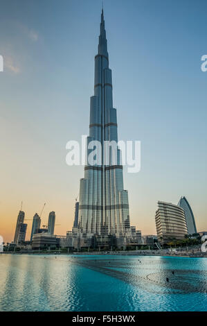 Dubaï, le Burj Al Khalifa Tower Banque D'Images