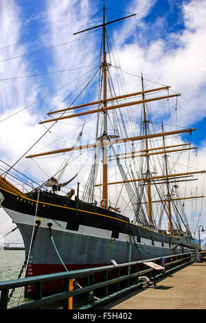 Le Balclutha trois-mâts de navire en acier de 1886 conservé à la San Francisco Maritime National Historical Park San Francisco, CA Banque D'Images