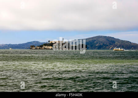 La tristement célèbre île d'Alcatraz à San Francisco, Californie Banque D'Images