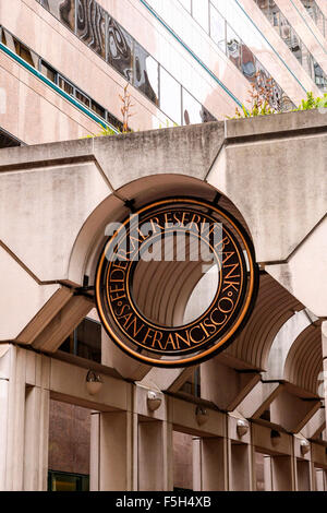 Banque de Réserve fédérale de San Francisco, frais généraux de construction signe circulaire Banque D'Images