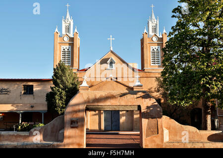 L'église San Felipe de Neri, Vieille Ville, Albuquerque, Nouveau Mexique USA Banque D'Images