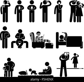 Homme, Femme et enfants Symbole Icône Pictogramme signe Illustration de Vecteur