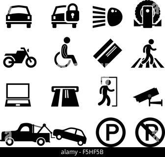 Parking Parking Pictogramme Symbole Rappel Icône Illustration de Vecteur