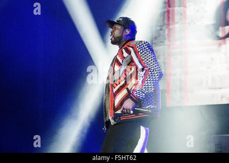 Glasgow, Ecosse, Royaume-Uni. 4 novembre, 2015. Le rappeur Curtis Jackson aka 50 Cent , fonctionne à l'électricité de l'ESS le 4 novembre 2015 à Glasgow, en Écosse. Crédit : Sam Kovak/Alamy Live News Banque D'Images