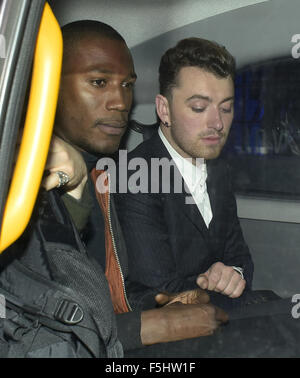 Des stars de quitter le Groucho Club comprend : Sam Smith Où : London, Royaume-Uni Quand : 04 Oct 2015 Banque D'Images