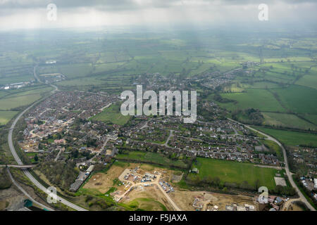 Une photographie aérienne de la Northamptonshire village de Crick Banque D'Images