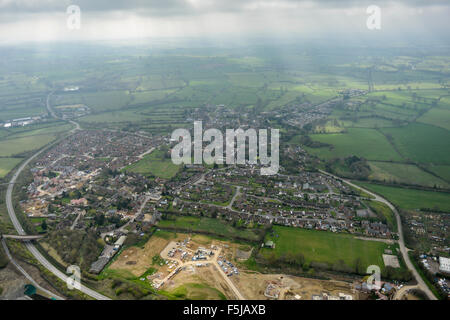 Une photographie aérienne de la Northamptonshire village de Crick Banque D'Images