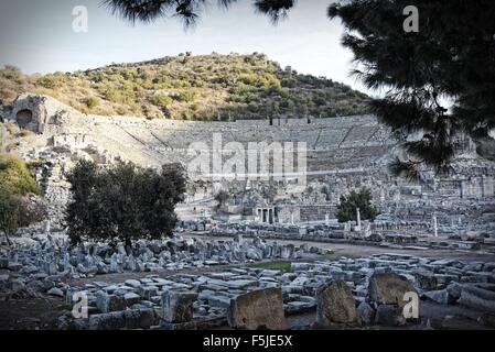 10e siècle avant J.-C. Ephèse Selcuk Izmir Turquie site archéologique de Grand Théâtre Banque D'Images