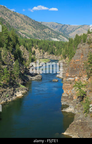 Gorge d'Alberton, sur la rivière Clark Fork près d'Alberton, Montana Banque D'Images