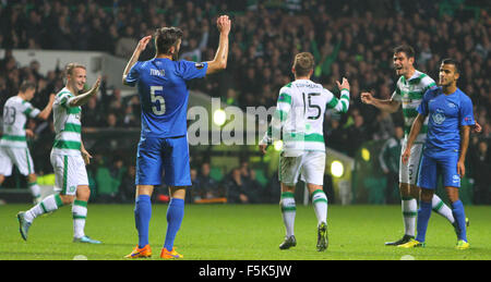 Glasgow, Ecosse. 05Th Nov, 2015. Europa League. Celtic contre Molde. Kris communes célèbre tirant un retour pour Celtic © Plus Sport Action/Alamy Live News Banque D'Images