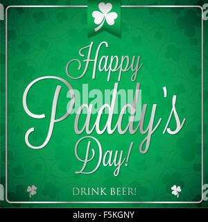 Le jour de la Saint Patrick carte typographique en format vectoriel Illustration de Vecteur