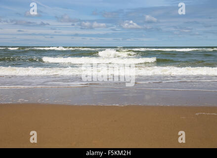 Plage de sable près de la mer du Nord à Zandvoort, Pays-Bas Banque D'Images