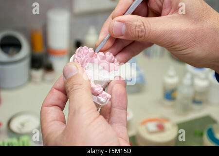 Technicien en soins dentaires Banque D'Images