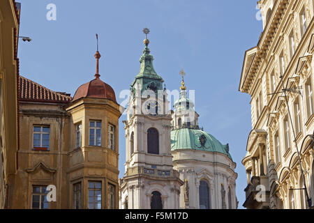 Saint Nicolas, Petit Côté (Malá Strana), Prague, République Tchèque Banque D'Images