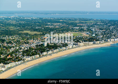 Pornichet (Pays de la Loire) : vue de la baie de La Baule Banque D'Images
