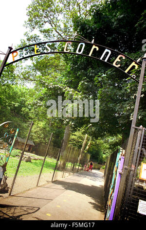 Animaux domestiques corner, Jesmond Dene Banque D'Images