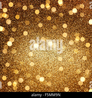 Feux brillants d'or. Fêtes Abstract background Banque D'Images