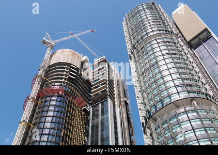 Les travaux de construction et de développement du Sud à Barangaroo où lendlease sont immeuble bureau et résidentiel,Sydney, Australie Banque D'Images