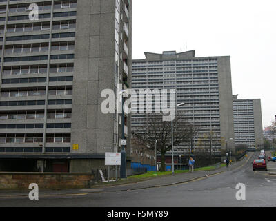 21 Nov 2005, Glasgow, Écosse, Glasgow est la plus grande ville d'Écosse, situé sur la rivière Clyde dans le pays de l'ouest du plateau. Les gens de Glasgow sont appelés Glaswegians. Glasgow est aussi le dialecte local. Les populations du 19ème siècle a été plus de 1 millions de personnes, avec un pic à 1,1 millions de personnes en 1931, mais le déclin démographique s'explique principalement par la réinstallation à grande échelle des populations à de nouvelles villes à la périphérie de la ville. La région de Strathclyde a une population de plus de 2,6 millions de dollars, plus de la moitié de l'ensemble de la population écossaise. Le taux de meurtres dans la région de Glasgow est supérieur à Belfas Banque D'Images