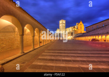 Basilique de San Francesco d'Assisi, Assisi, Italie Banque D'Images