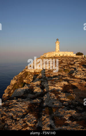 Phare de Lampedusa, en Sicile, Italie Banque D'Images