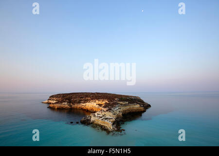 L'île aux lapins à Lampedusa, Sicile, Italie Banque D'Images