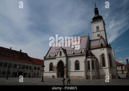 St Mark's Church Zagreb Croatie Banque D'Images