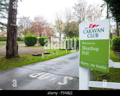 Entrée de Meathop tomba camping à Grange-over-Sands Cumbria UK Banque D'Images