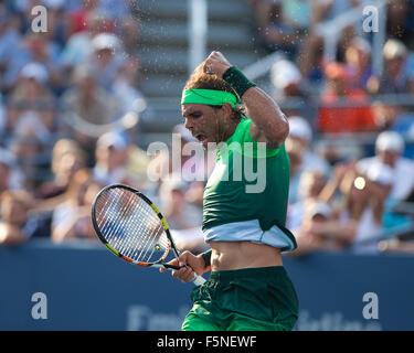 Rafael Nadal (ESP) à l'US Open 2015, l'USTA Billie Jean King National Tennis Center, New York, Banque D'Images