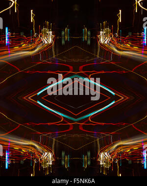 Lightpainting, art numérique, Photographie Art de la lumière Banque D'Images