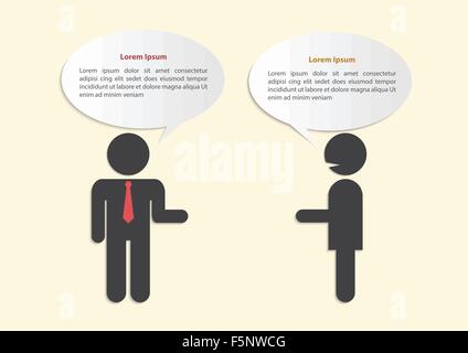 Deux hommes en conversation, VECTOR, EPS10 Illustration de Vecteur