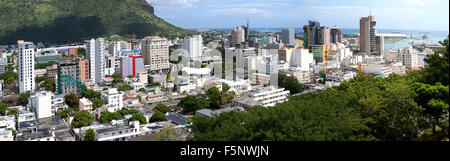 Plate-forme d'observation dans le Fort Adélaïde sur le Port-Louis- capitale de l'île Maurice Banque D'Images