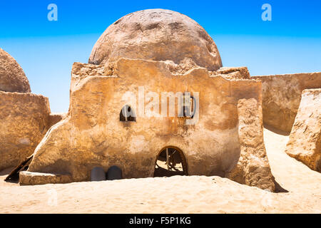 Les maisons à partir de la planète Tatouine - film Star Wars set,Nefta Tunisie. Banque D'Images