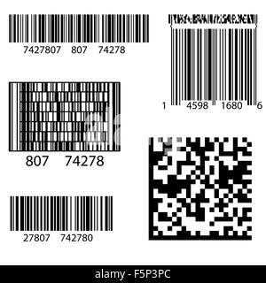 Code barre du produit Label carré 2d Banque D'Images