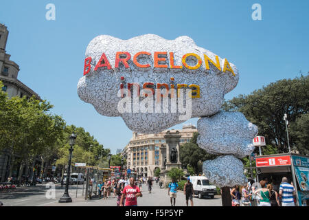 Inspirer de Barcelone,inspira, la promotion de l'Art de Catalogne, Barcelone, Espagne Banque D'Images