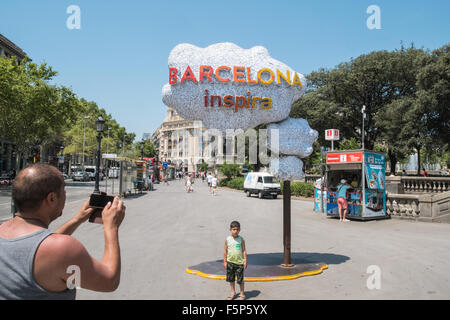 Inspirer de Barcelone,inspira, la promotion de l'Art de Catalogne, Barcelone, Espagne Banque D'Images