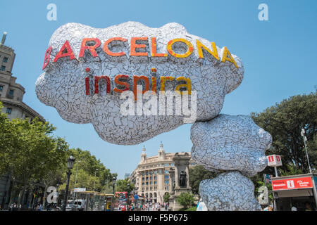 Inspirer de Barcelone,inspira, la promotion de l'Art de Catalogne, Barcelone, Espagne Banque D'Images