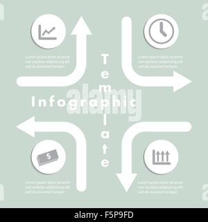 Flèche & Connexion Modèle de conception infographiques, vecteur, EPS10 Illustration de Vecteur